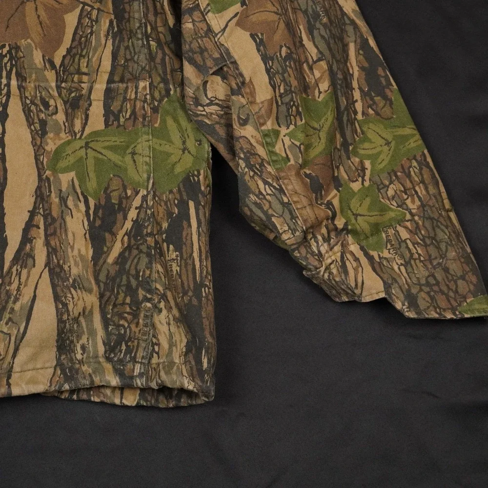 90s Golden Mfg Trebark Camo Field Jacket Mens Medium Regular Brown Green Hunting
